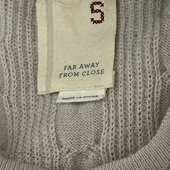 Far Away From Close Anthropologie Gray Wool Imperfection Sweater Dress Sz Small - Picture 9 of 10
